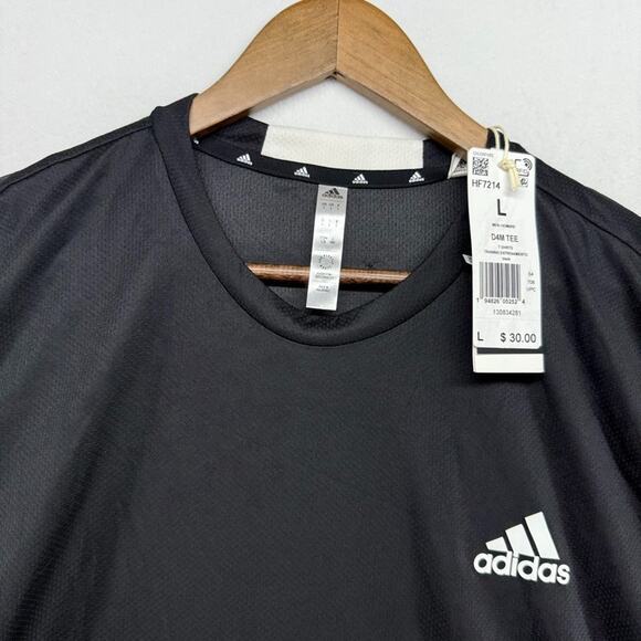 Adidas Shirt men's Large Black D4m Training Performance Lightweight Workout NEW - Picture 1 of 8